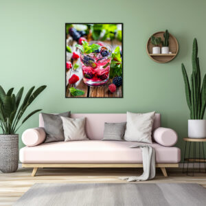 Poster: Berry Gin Cocktail Fresh Mix