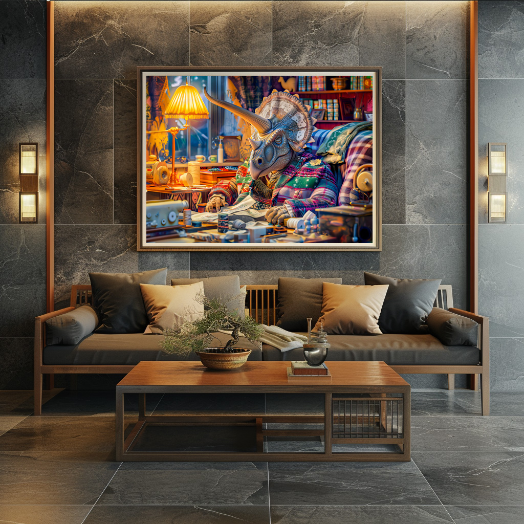 Poster: Knitting Triceratops in a Cozy Armchair