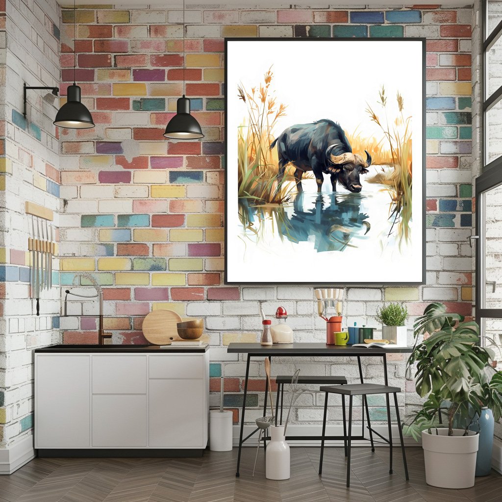 Poster: African Buffalo at Water’s Edge - Imagen 2