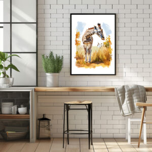 Poster: Giraffe in Tall Grass