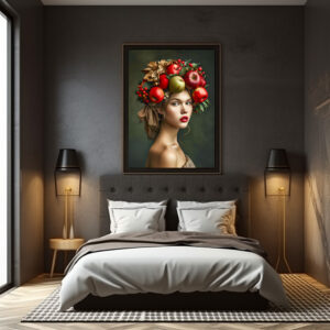 Poster: Rustic Apple and Cherry Lady