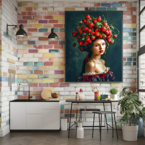 Poster: Strawberry Crown Baroque Lady