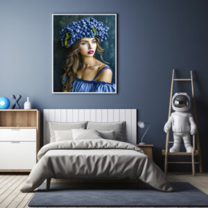 Poster: Blueberry Princess in Royal Blue