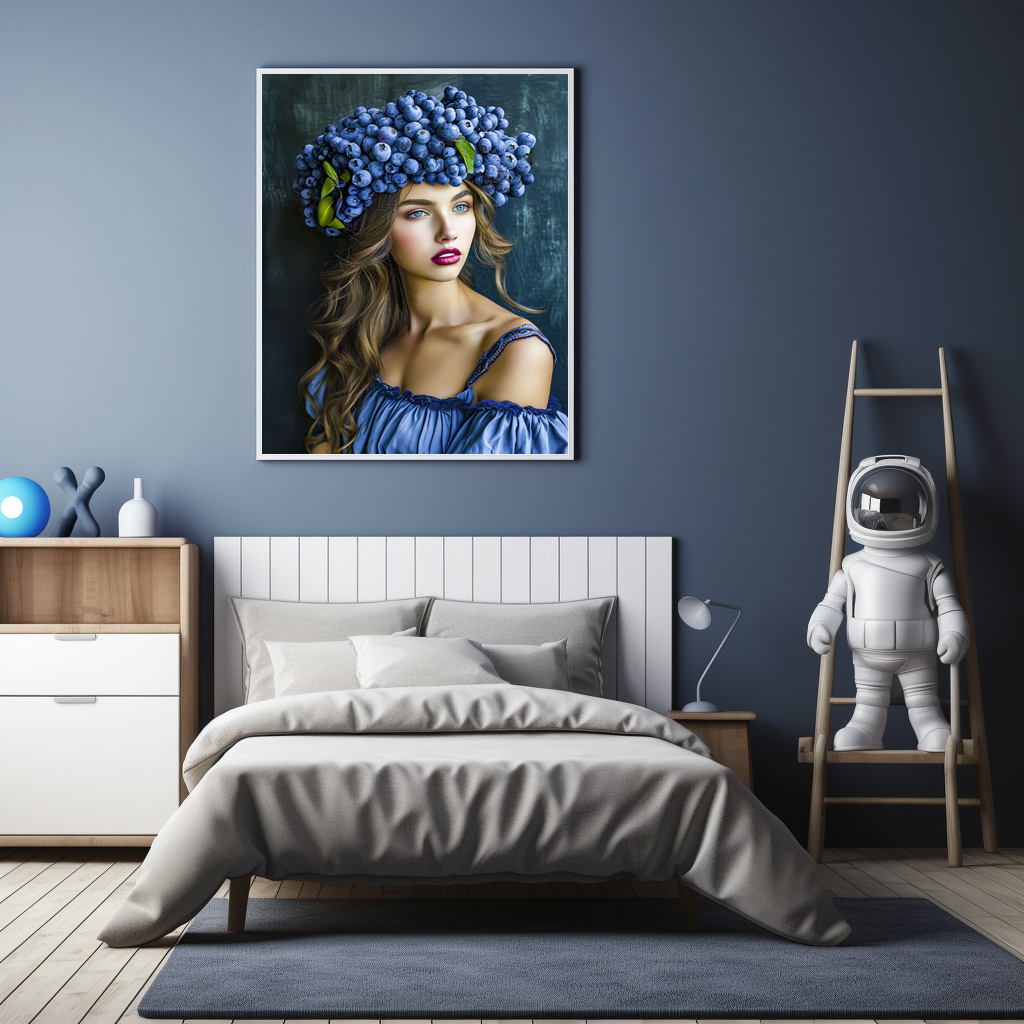 Poster: Blueberry Princess in Royal Blue