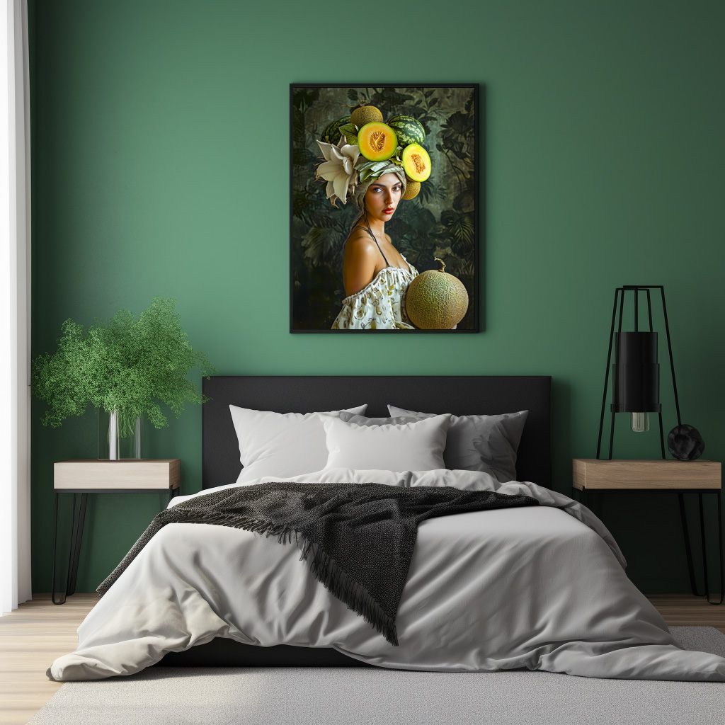 Poster: Melon Garden Muse with fruits on head - immagine 2