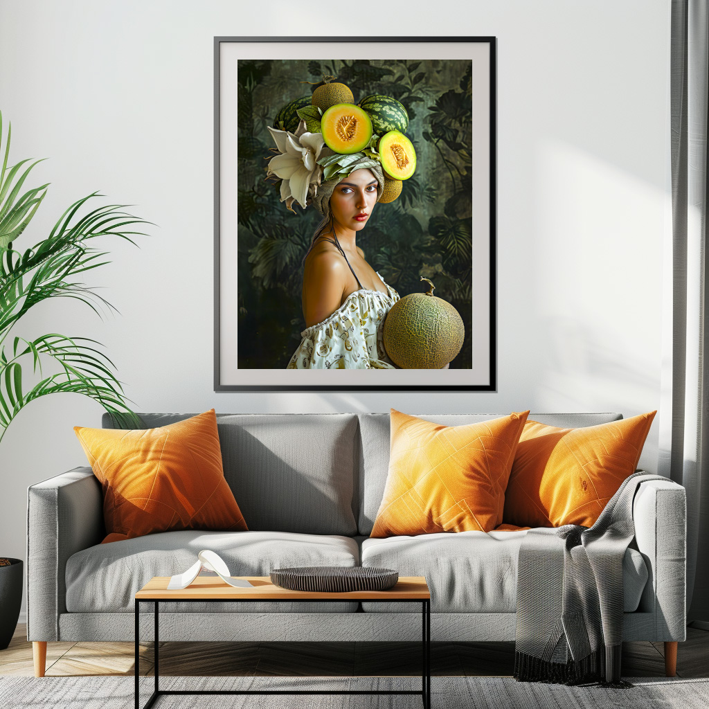 Poster: Melon Garden Muse with fruits on head - immagine 3