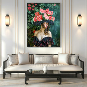 Poster: Watermelon Rose Fantasy Portrait