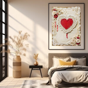 Poster: Shabby Chic Heart with Lace