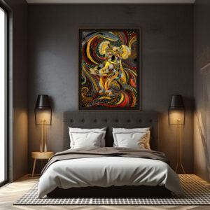 Poster: Koala in Aborigine Dot Art Style