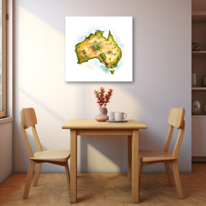 Poster: Watercolor Map of Australia