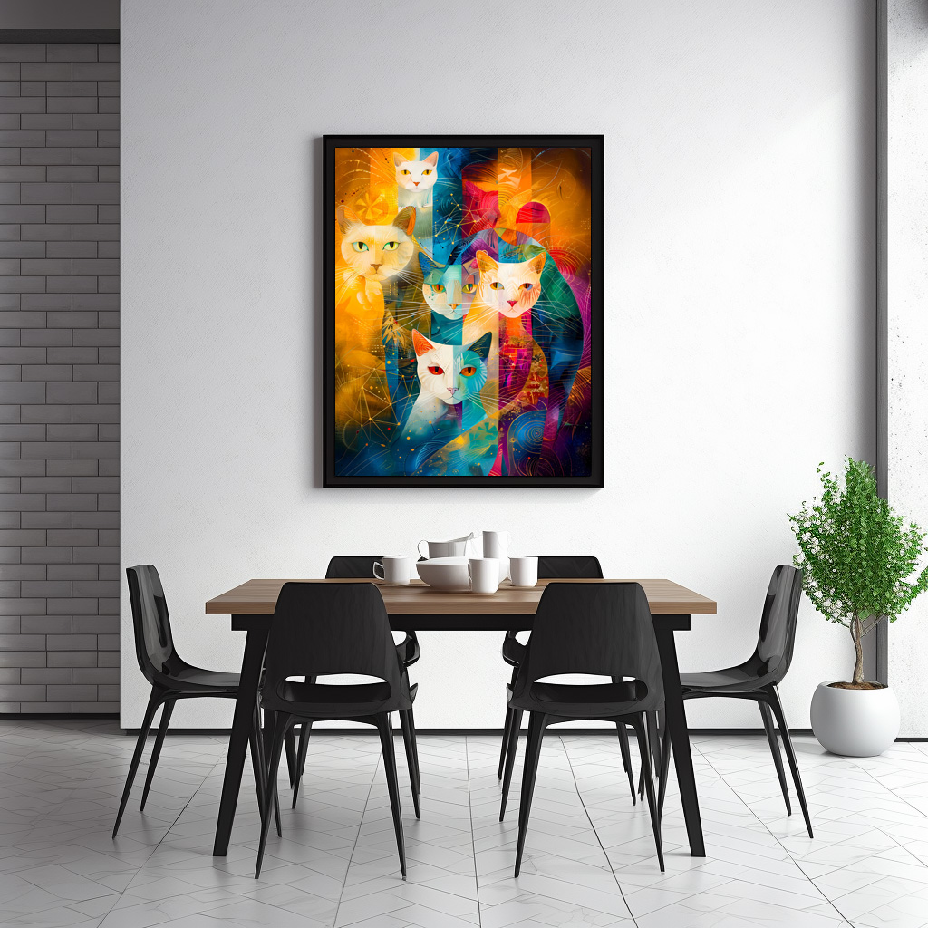 Poster: Modern Cat Design in Cosmic Galaxy - immagine 3