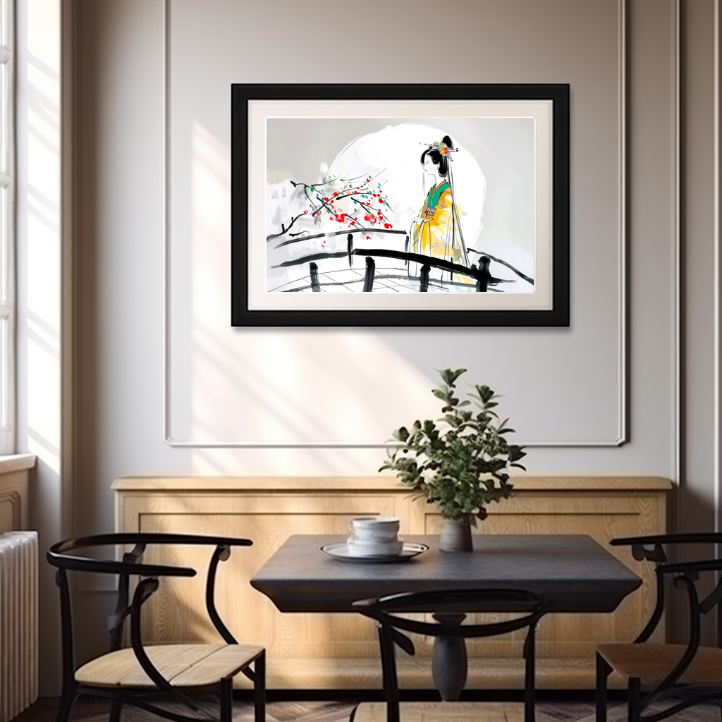 Poster: Geisha Standing on a Bridge - immagine 3