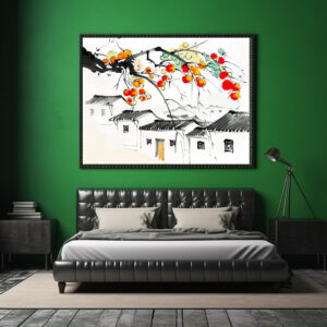Poster: Ripe Apples in a chinese Mountain Village