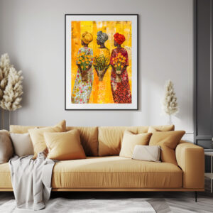 Poster: African Women with Flowers