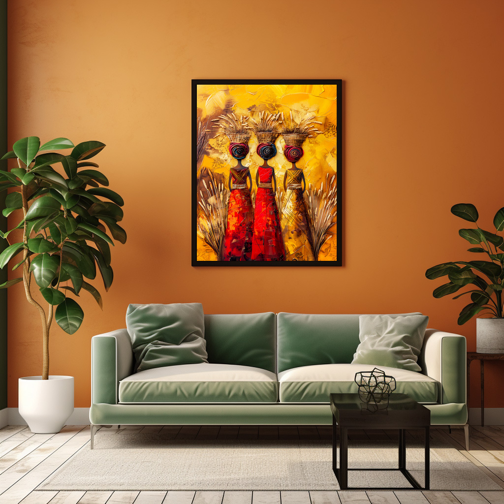 Poster: African Women Harvesting Grain – Image 2