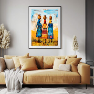 Poster: African Women with Water Bowls
