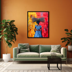 Poster: African Woman Carrying Firewood