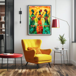 Poster: African Women Playing String Instruments