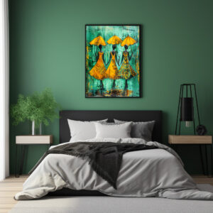 Poster: African Women with Umbrellas