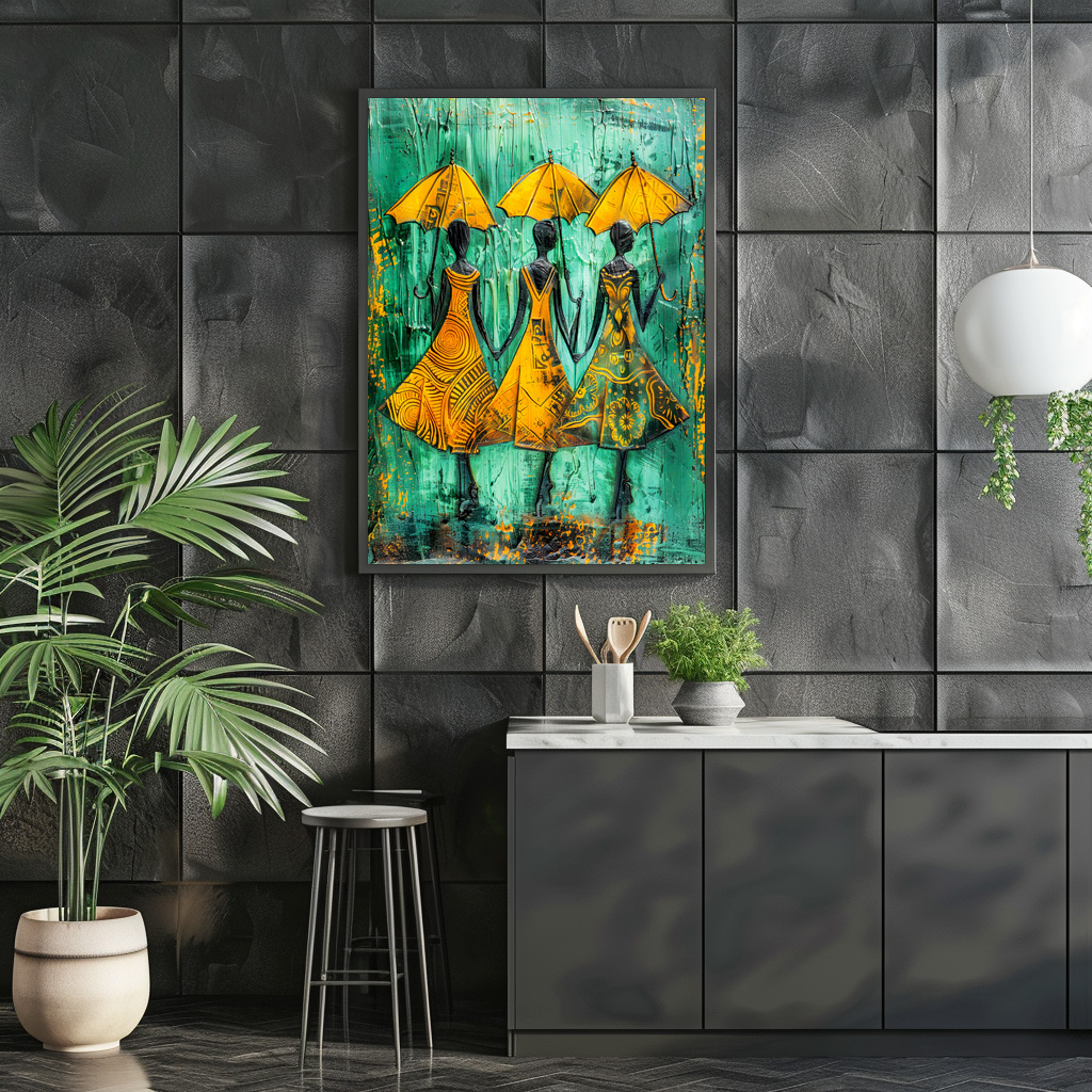 Poster: African Women with Umbrellas – Bild 3