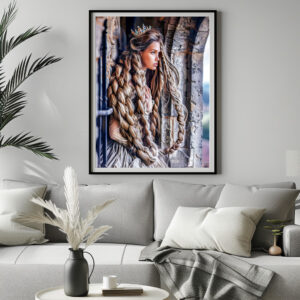 Poster: Rapunzel with Her Long Hair in the Tower