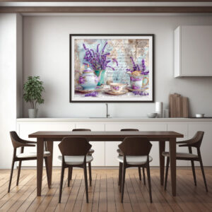 Poster: Lavender with Classic Tea Service