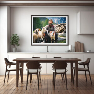 Poster: Mountain Shepherd with Goats