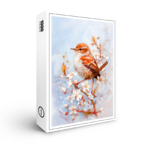 raxxa Premium-Puzzle: Wren in Woodland Impressionist Painting