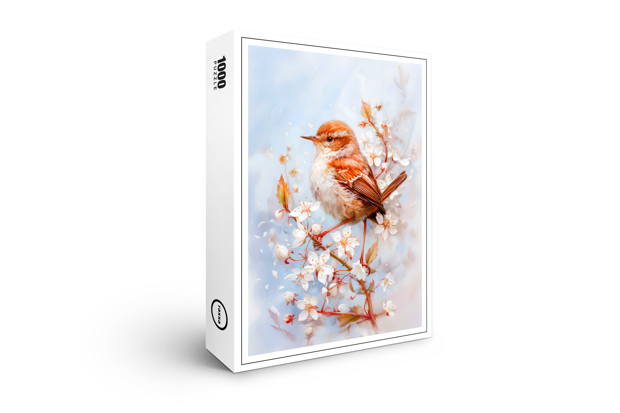 raxxa Premium-Puzzle: Wren in Woodland Impressionist Painting