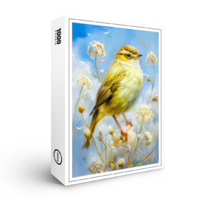 raxxa Premium-Puzzle: Willow Warbler in Impressionist Brushstrokes