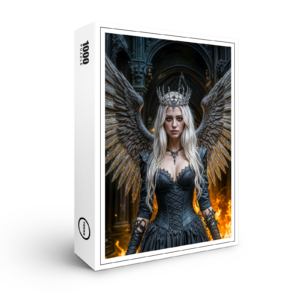raxxa Premium-Puzzle: Dark Angel Queen in Candlelit Hall