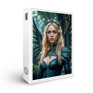 raxxa Premium-Puzzle: Golden-Haired Angel with black Wings