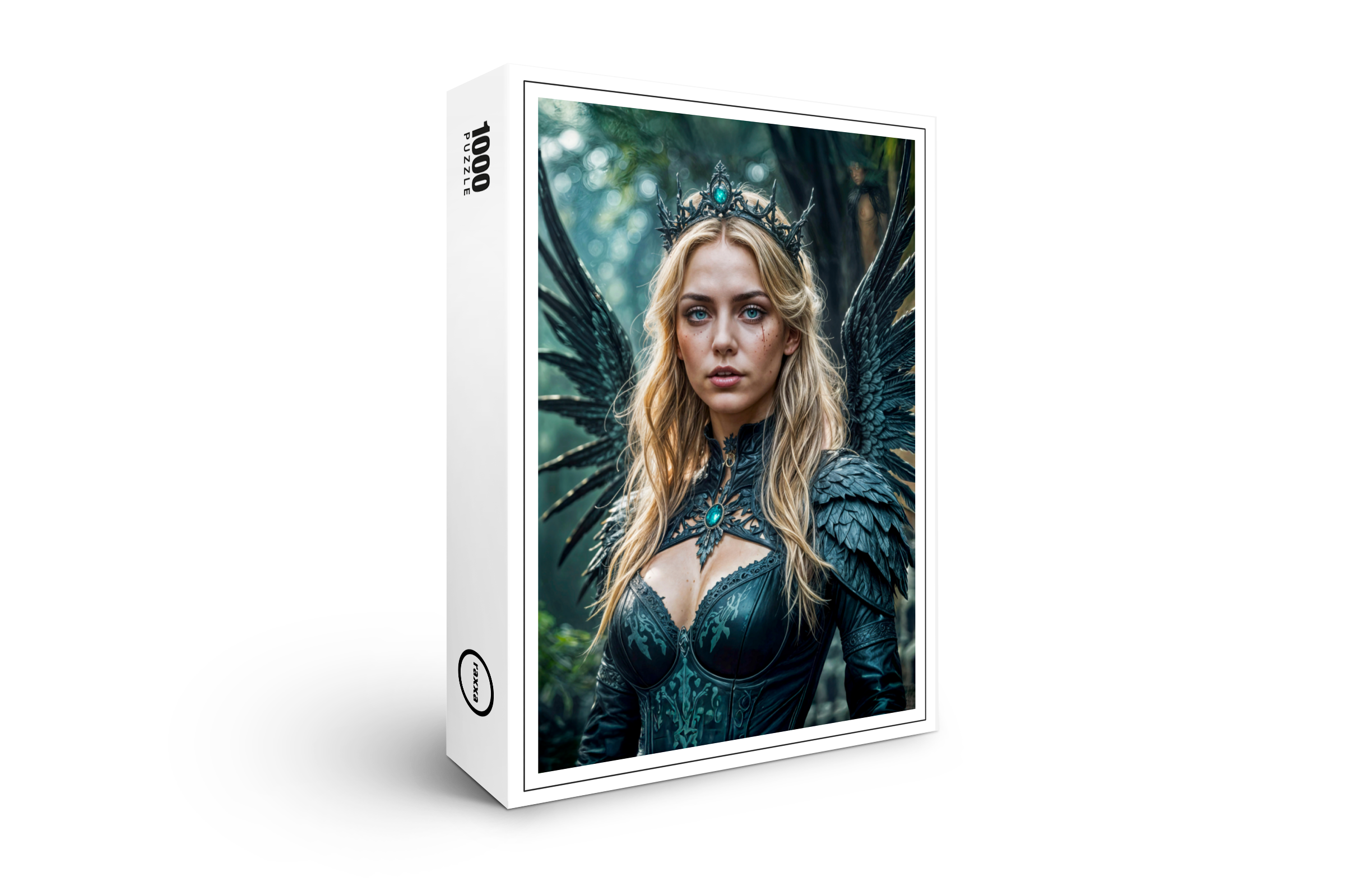 raxxa Premium-Puzzle: Golden-Haired Angel with black Wings