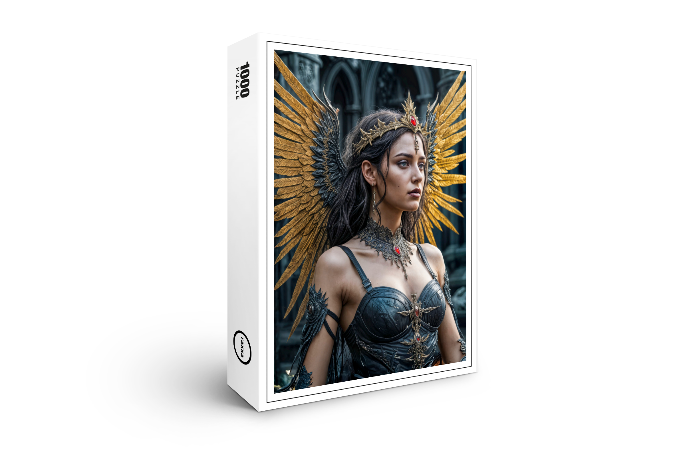 raxxa Premium-Puzzle: Golden Winged Dark Angel Queen