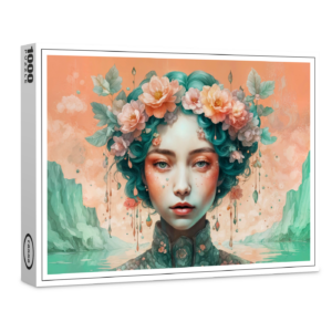 raxxa Premium-Puzzle: Golden Flower Fairy with Sparkling Eyes