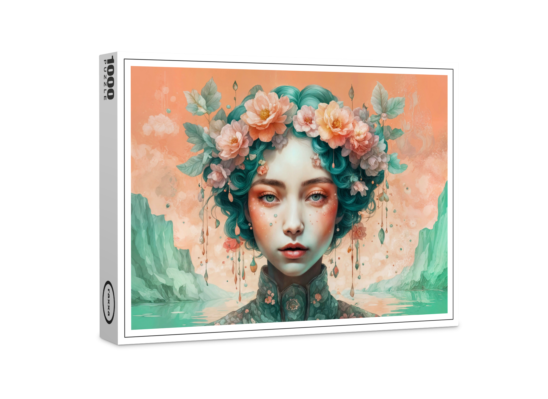raxxa Premium-Puzzle: Golden Flower Fairy with Sparkling Eyes