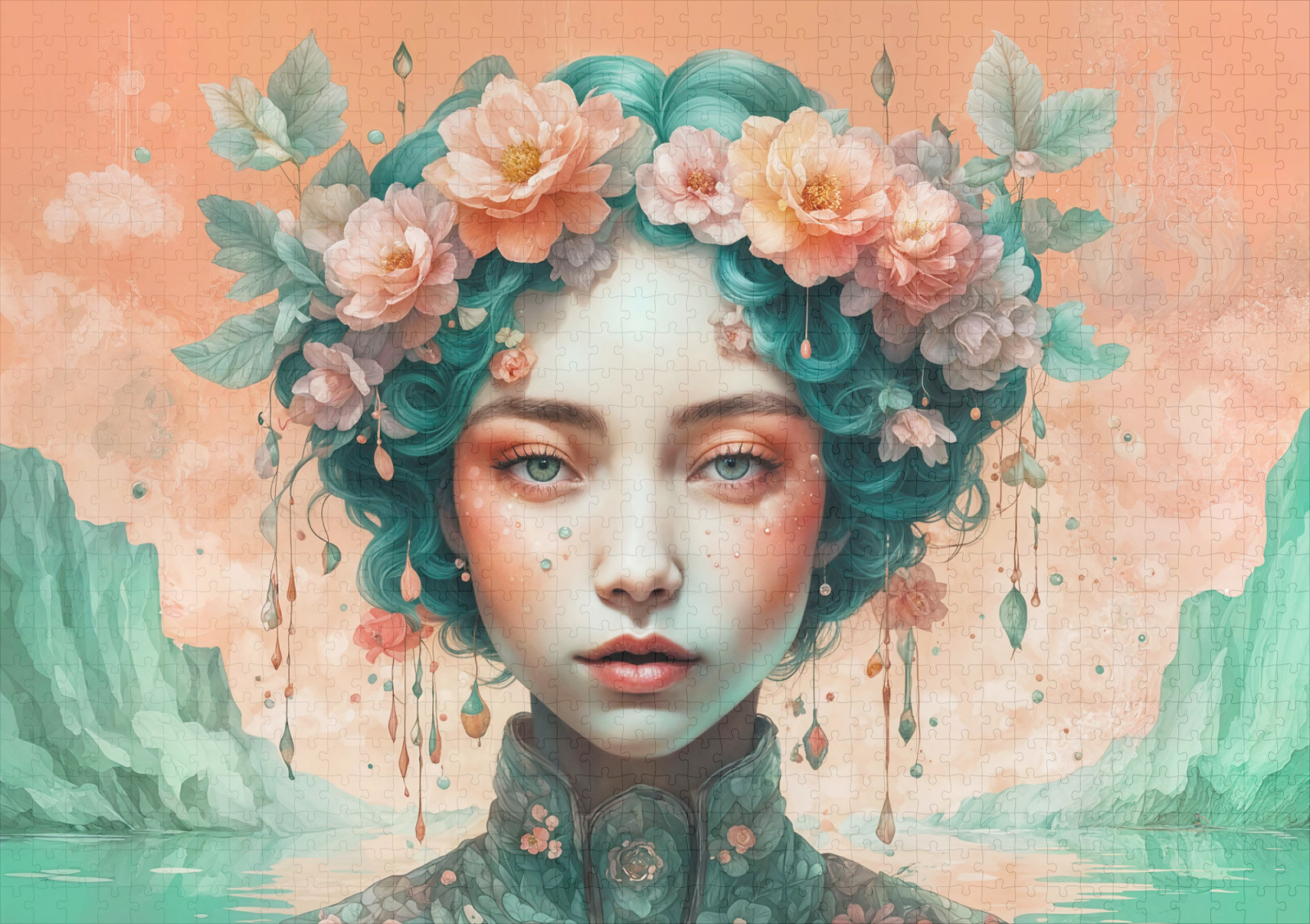 raxxa Premium-Puzzle: Golden Flower Fairy with Sparkling Eyes - immagine 2