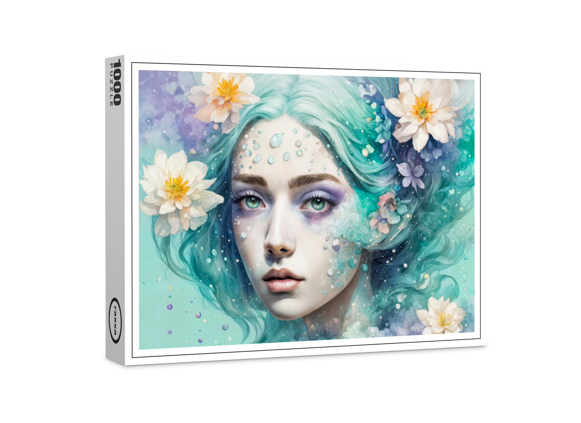 raxxa Premium-Puzzle: Water Nymph with Lotus Flowers