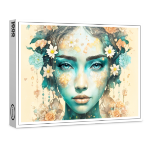 raxxa Premium-Puzzle: Golden Flower Fairy with Sparkling Eyes