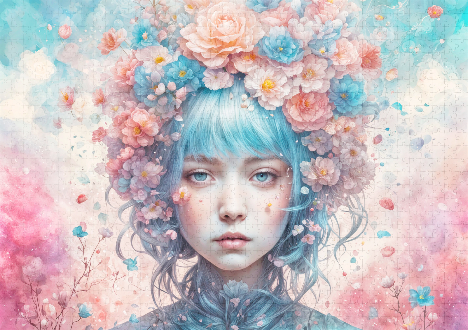 raxxa Premium-Puzzle: Flower Fairy with Blue Hair – Bild 2