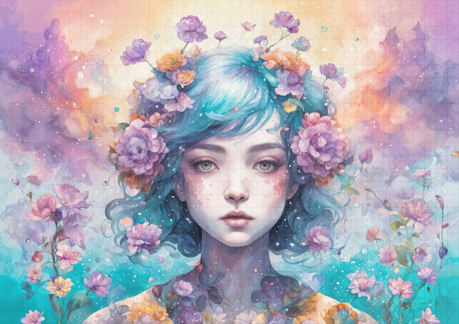 raxxa Premium-Puzzle: Mystic Fairy in Flower Crown – Bild 2