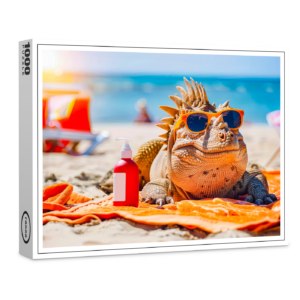 raxxa Premium-Puzzle: Dino Sunbathing on Sand