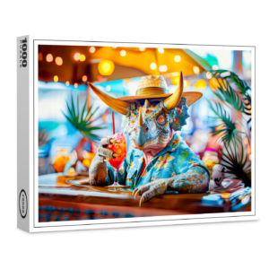 raxxa Premium-Puzzle: Dino at Tropical Cocktail Bar