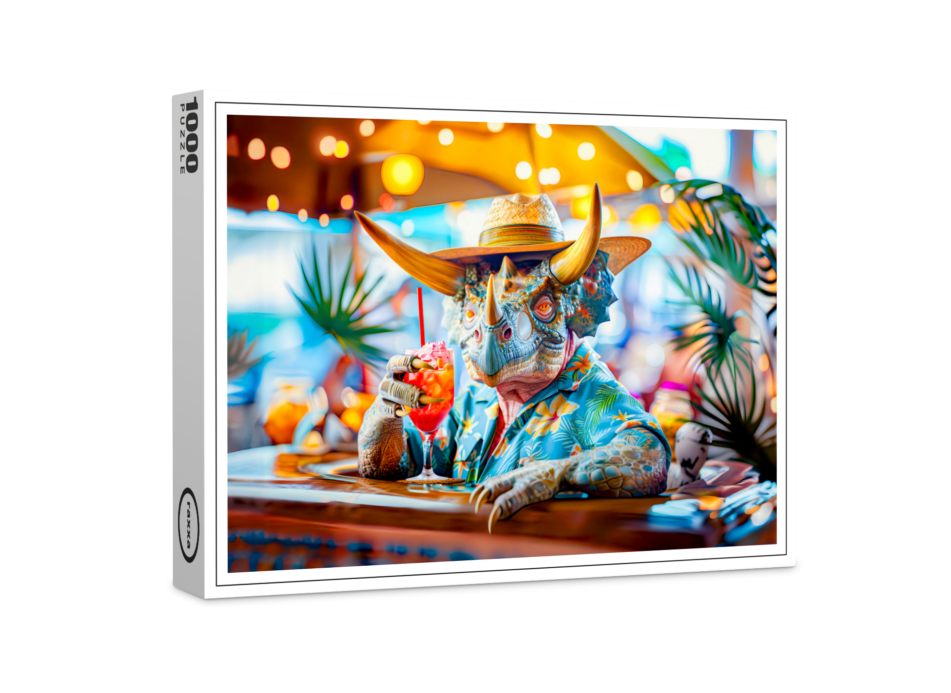 raxxa Premium-Puzzle: Dino at Tropical Cocktail Bar