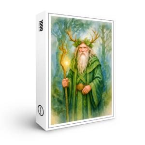 raxxa Premium-Puzzle: Celtic forest druid with antler crown