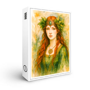 raxxa Premium-Puzzle: Celtic druidess with oak leaf crown