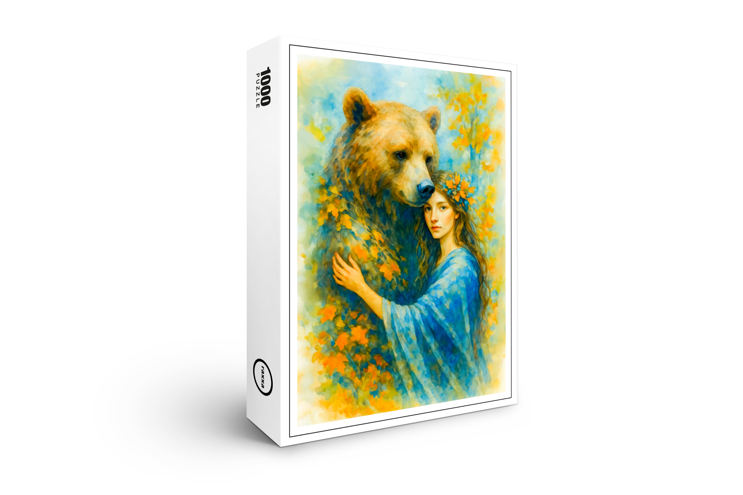 raxxa Premium-Puzzle: Celtic druidess with spirit bear