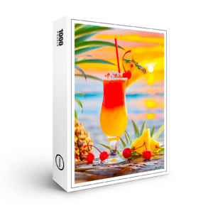 raxxa Premium-Puzzle: Tropical Sunrise Sunset Cocktail