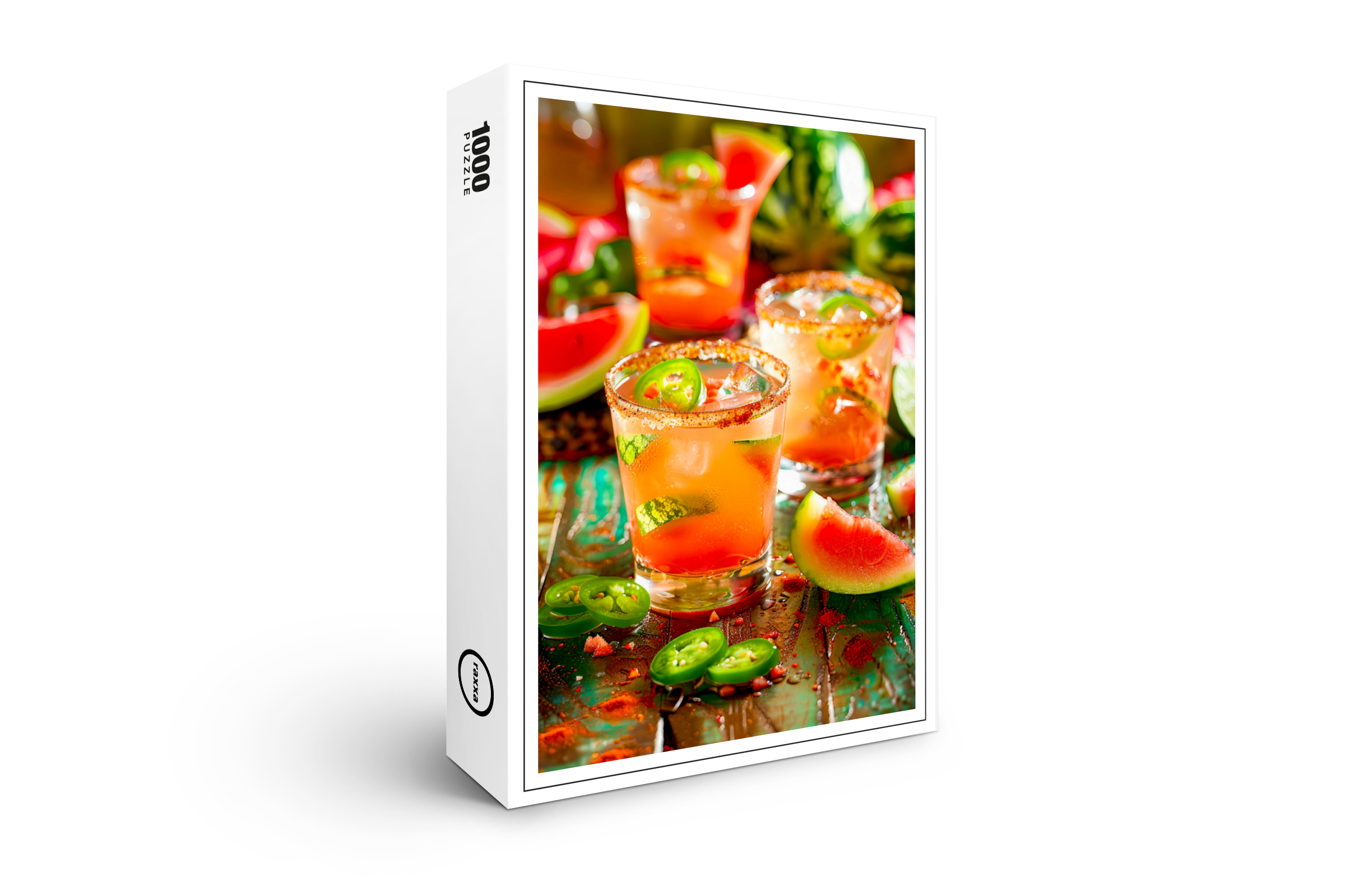 raxxa Premium-Puzzle: Watermelon Chili Cocktail Spicy Summer