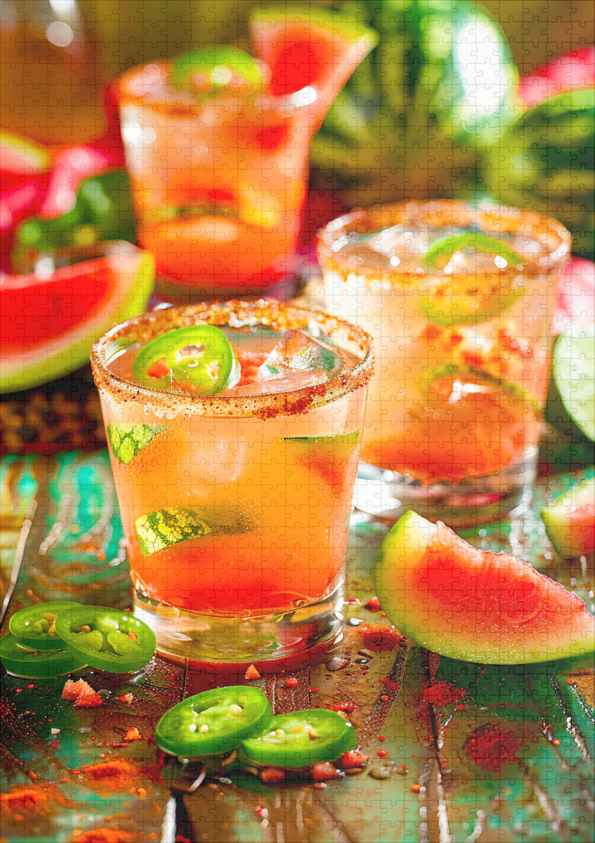 raxxa Premium-Puzzle: Watermelon Chili Cocktail Spicy Summer - Imagen 2